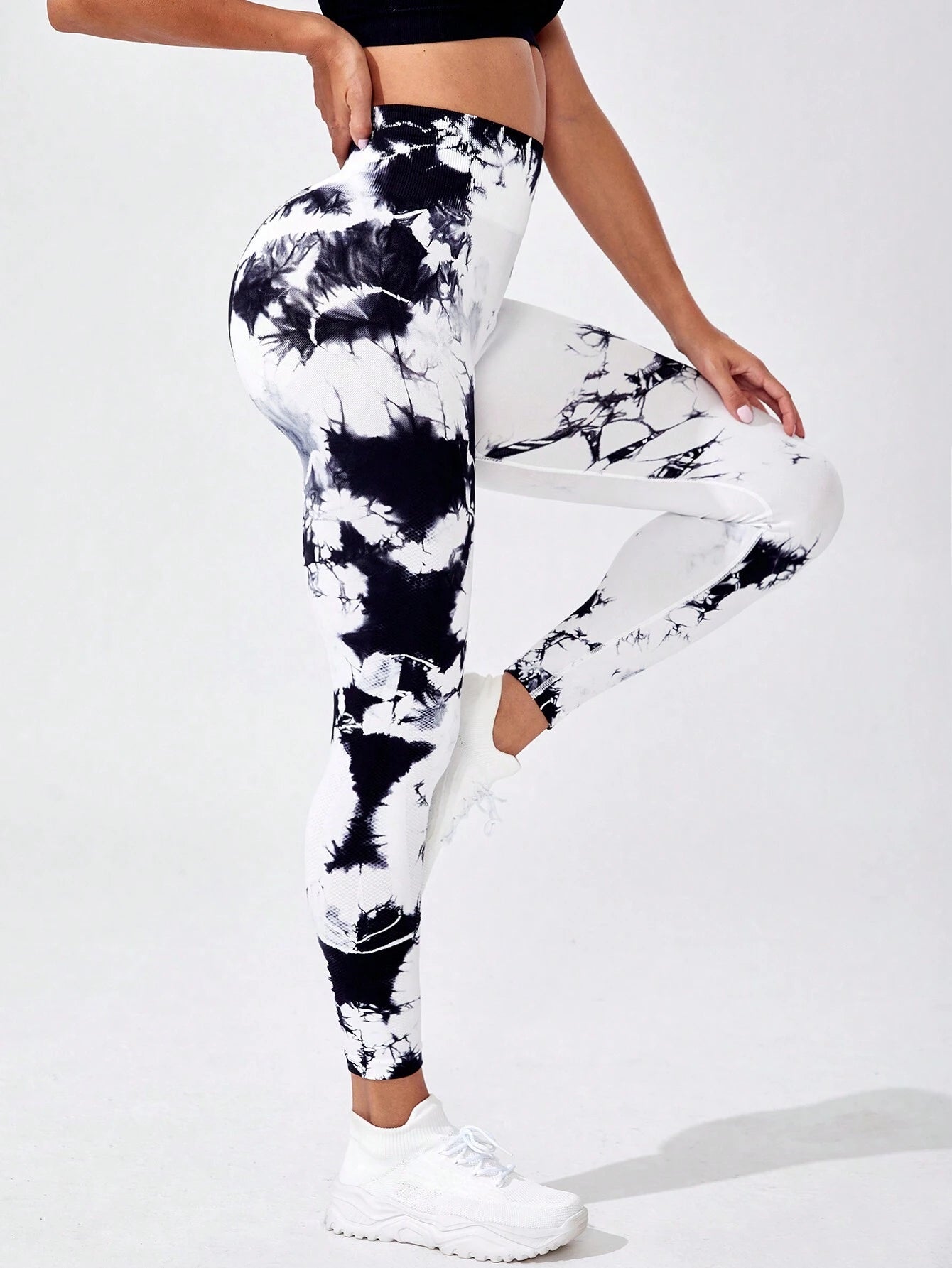 Core Rhythm Tie Dye Tummy Control Sports Leggings