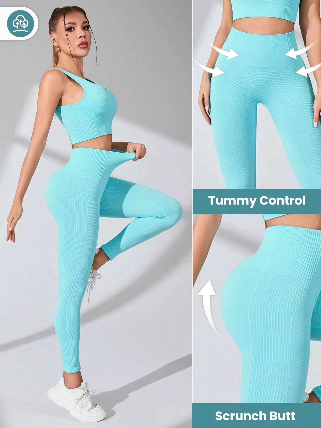 Women’S Workout Sets 2 Piece -  Leggings and Cross-Strap Sports Bra Gym Outfits Activewear Matching Set