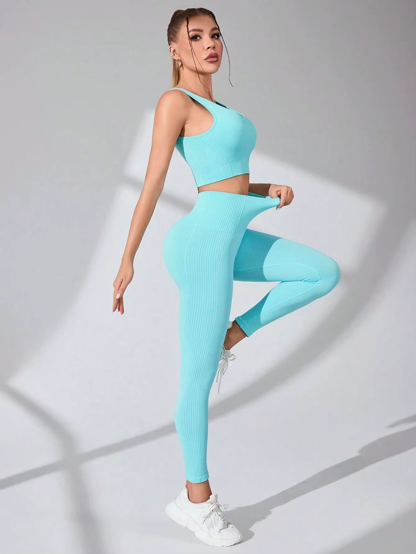 Women’S Workout Sets 2 Piece -  Leggings and Cross-Strap Sports Bra Gym Outfits Activewear Matching Set