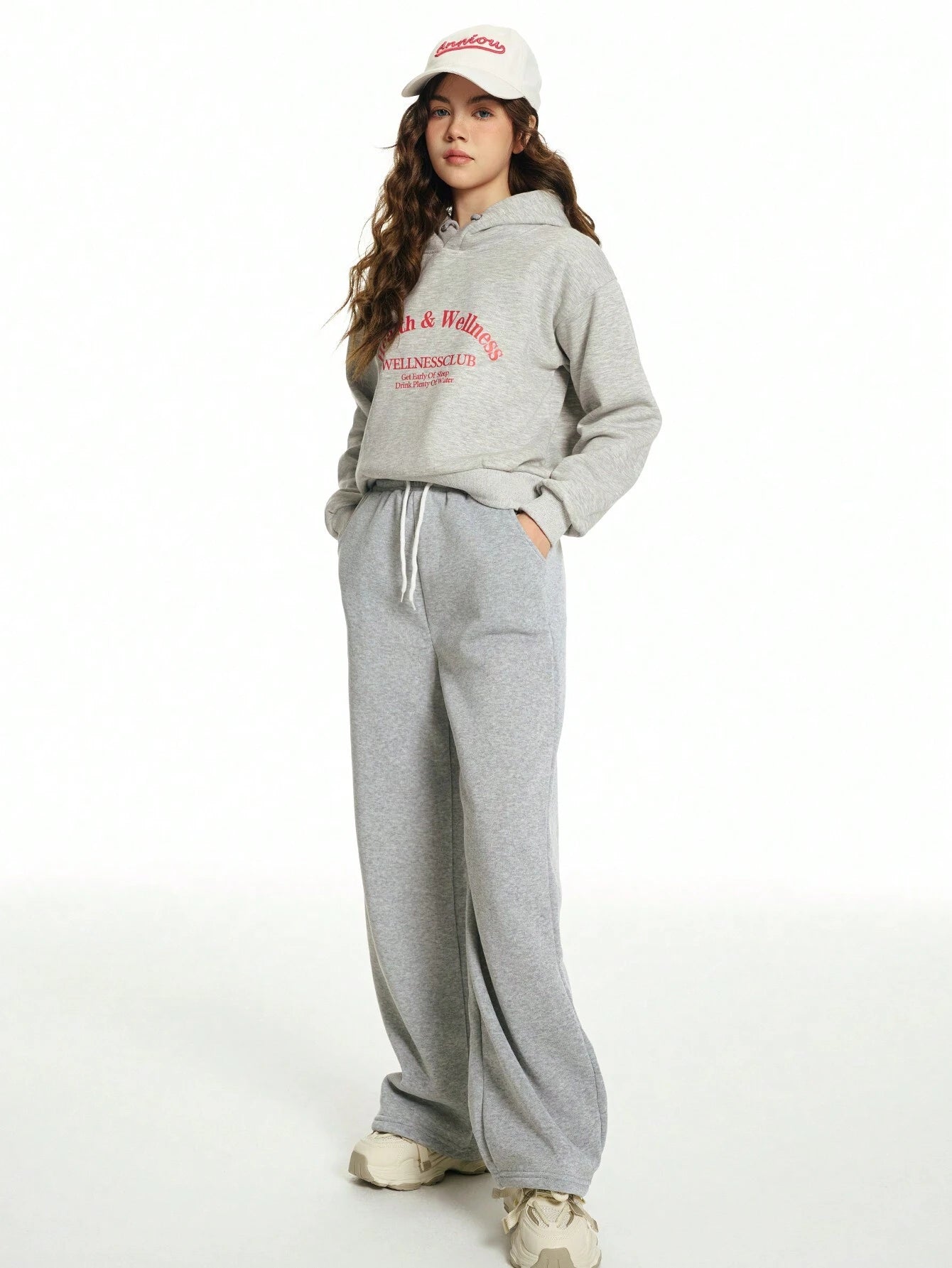 Teen Girl Plain Front Tie Pocket Casual Pants, Daily Wear