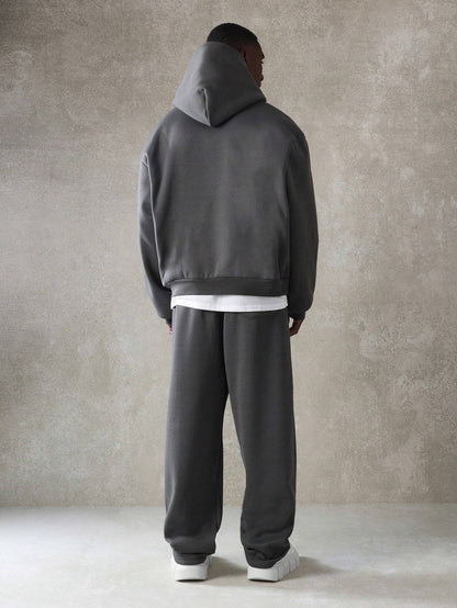 SUMWON Premium Heavyweight Fleece Hoodie Sweatpants Set Oversized Athletic Winter Loungewear Tracksuit Urban Streetwear Cozy Essential Two-Piece Workout Set