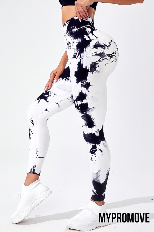 Core Rhythm Tie Dye Tummy Control Sports Leggings