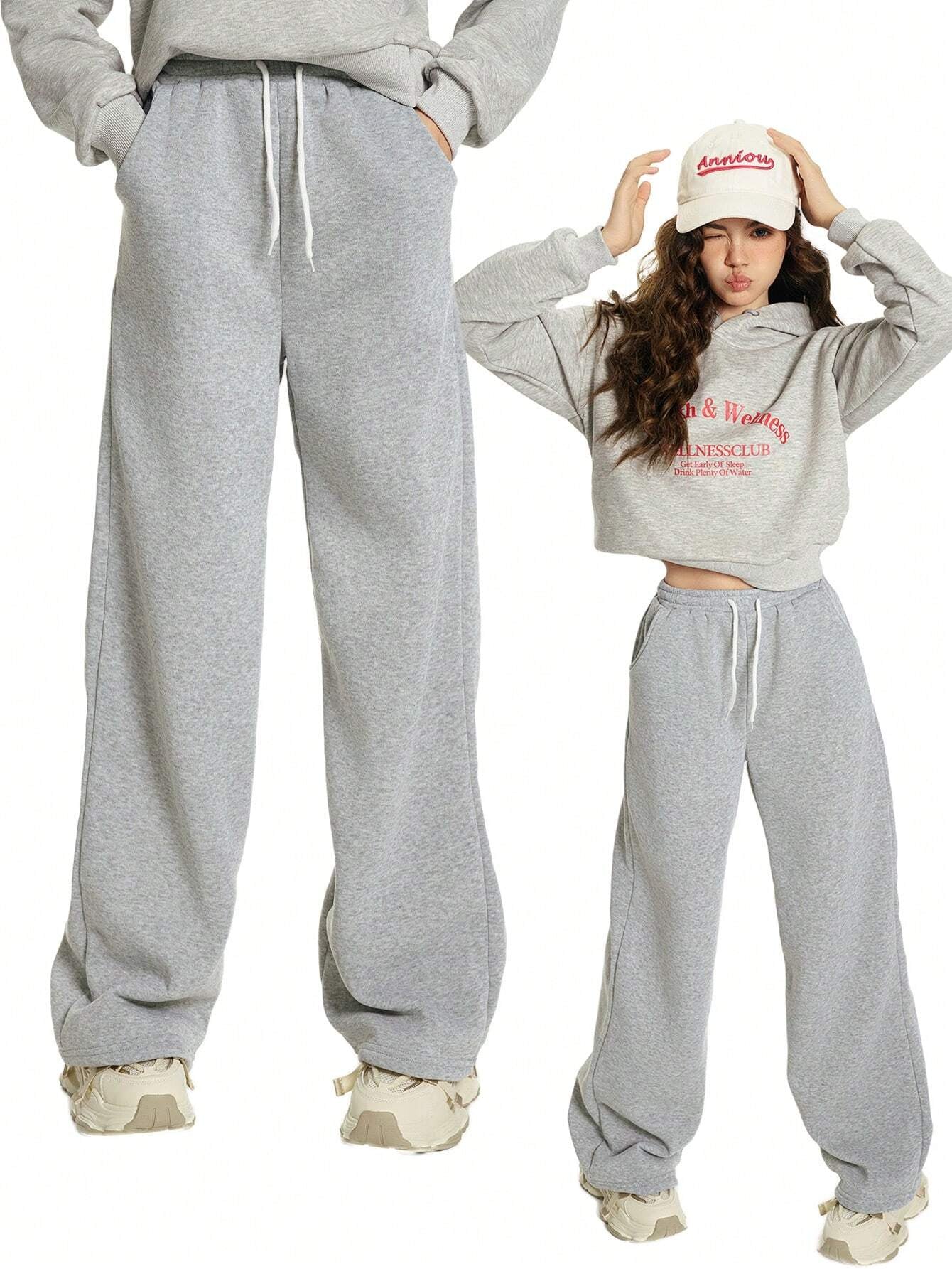 Teen Girl Plain Front Tie Pocket Casual Pants, Daily Wear