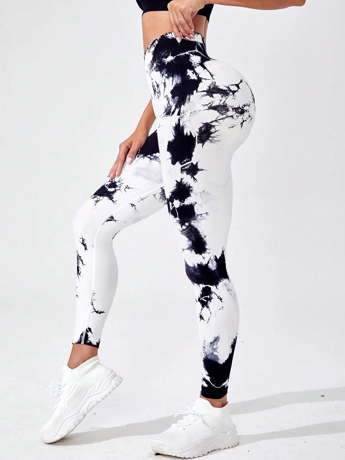 Core Rhythm Tie Dye Tummy Control Sports Leggings