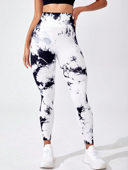 Core Rhythm Tie Dye Tummy Control Sports Leggings